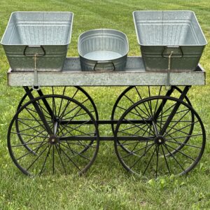 Galvanized Snack Cart
